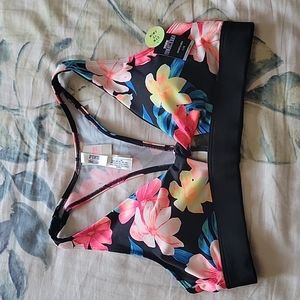 Gym to swim PINK Victoria Secret floral top NWT